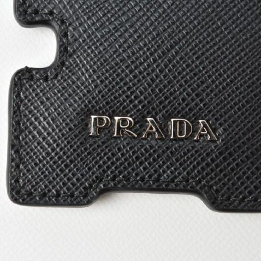 Prada Key Ring Key Holder Bag Charm Logo Patchwork - Picture 4 of 7
